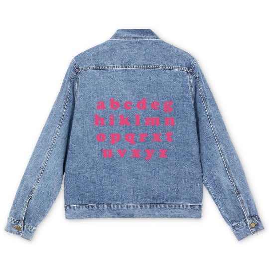 Alphabet Valentine Sublimation Men's Denim Jackets