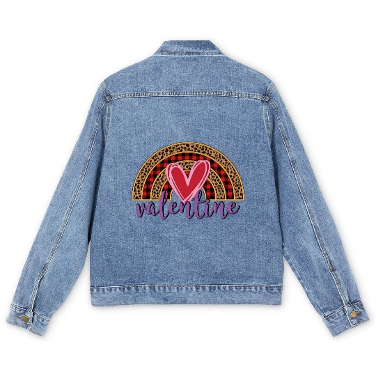 Valentine Heart Men's Denim Jackets