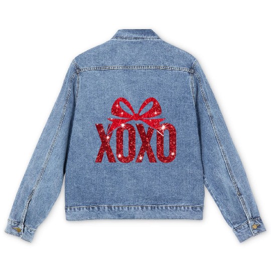 Faux Sequin Xoxo Men's Denim Jackets
