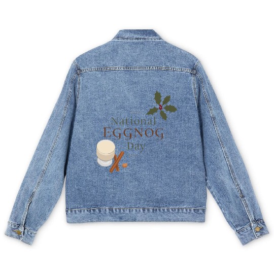 Celebrate National Eggnog Day Men's Denim Jackets