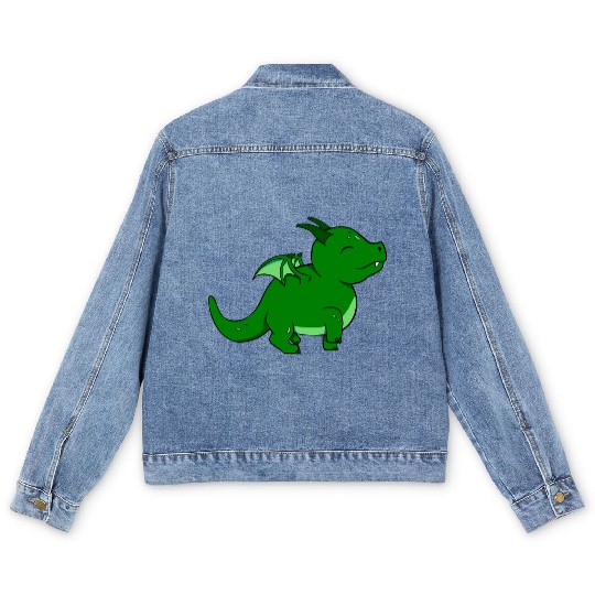Chibi Dragon Men's Denim Jackets