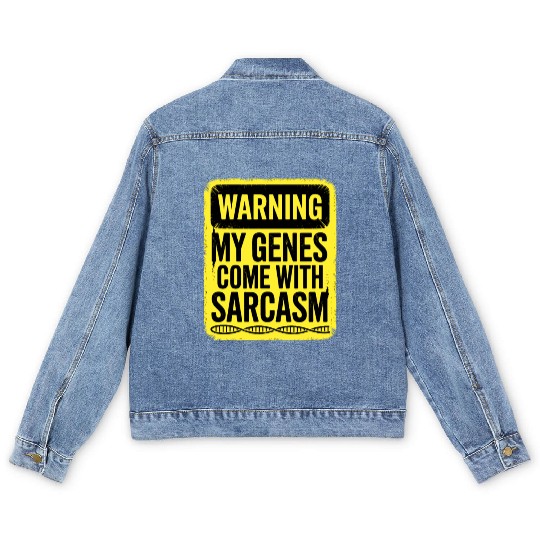 Sarcastic Genealogy DNA Test Genetics Biologist Men's Denim Jackets