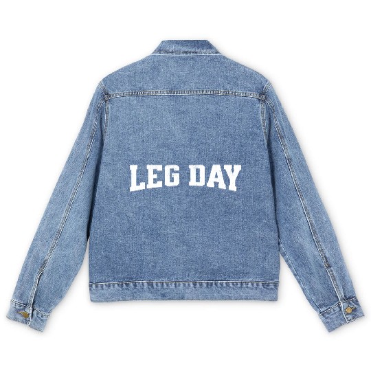 Leg Day Gym Pump Men's Denim Jackets