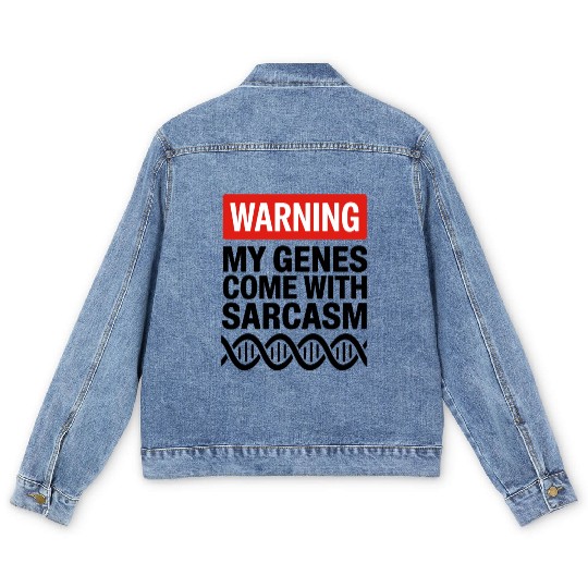 Sarcastic Genealogy DNA Test Genetics Biologist Men's Denim Jackets
