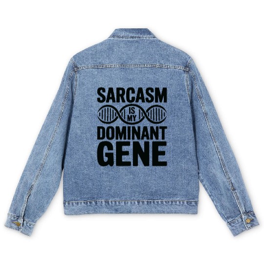 Sarcastic Genealogy DNA Test Genetics Biologist Men's Denim Jackets