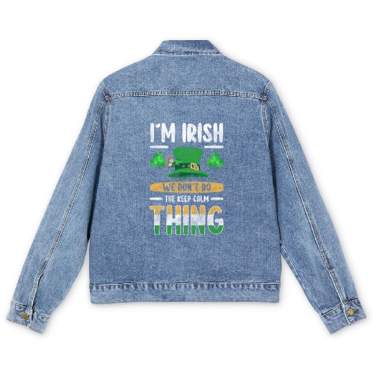 Ireland Vacation Ready Traveler St. Patrick Men's Denim Jackets