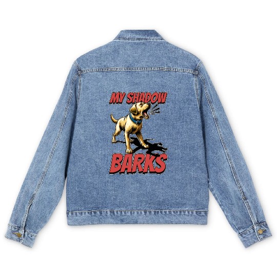 Labrador Retriever My Shadows Barks Dog Owner Men's Denim Jackets