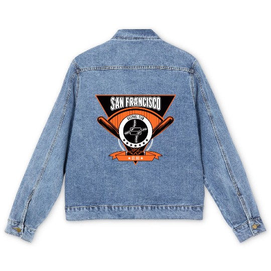 The Only Game Where You Can Hit And Run : Baseball Men's Denim Jackets