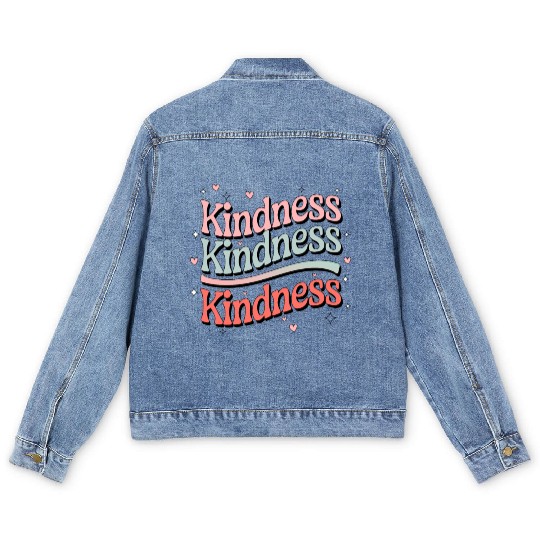 Kindness in Pastels - Spread the Love Men's Denim Jackets