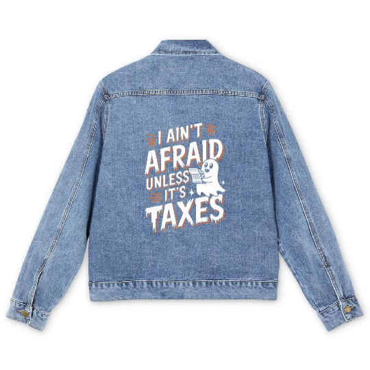 Paranormal Comedy Funny Ghost Humor Lighthearted Men's Denim Jackets