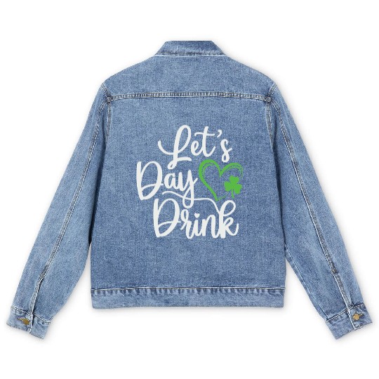 St Patricks Day,Shamrock Men's Denim Jackets
