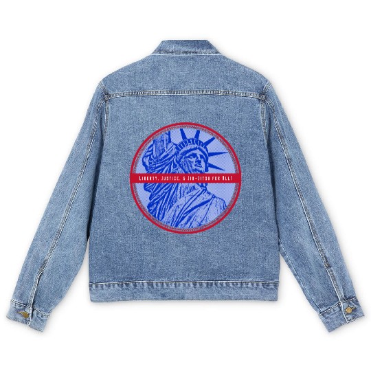 Liberty, Justice, & Jiu-Jitsu for All! Jiu Jitsu Men's Denim Jackets