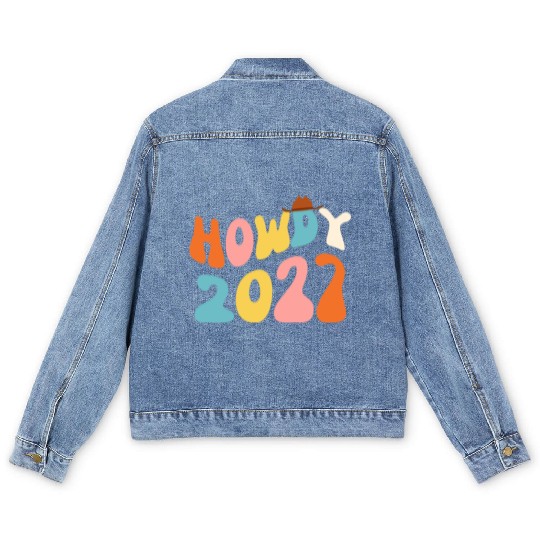 Howdy 2027 funny 2027 NYE Groovy Men's Denim Jackets