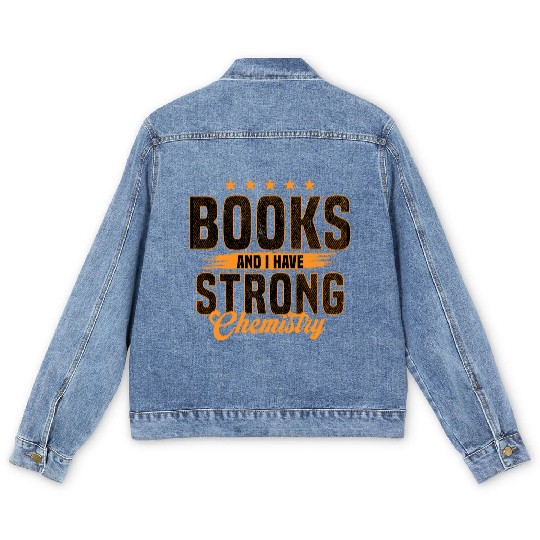 Books And I Have Strong Chemistry Men's Denim Jackets
