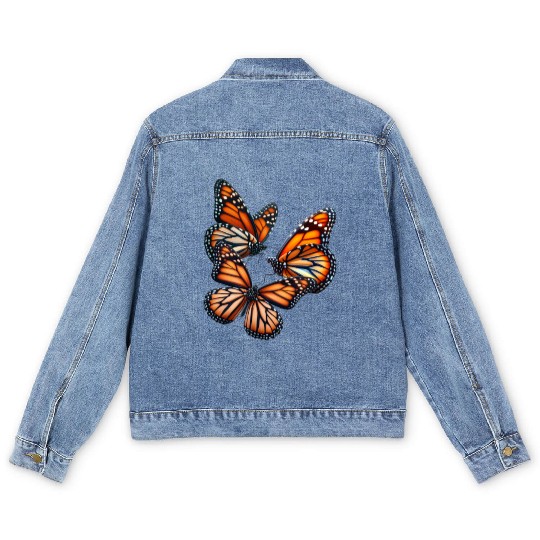 Monarch Butterflies Butterfly Lover Lepidopterist Men's Denim Jackets