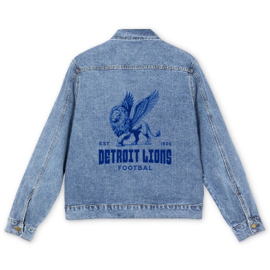 Detroit football Men's Denim Jackets