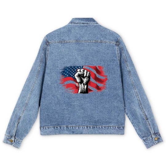 Martin Luther King Day Fight for the poeple Men's Denim Jackets