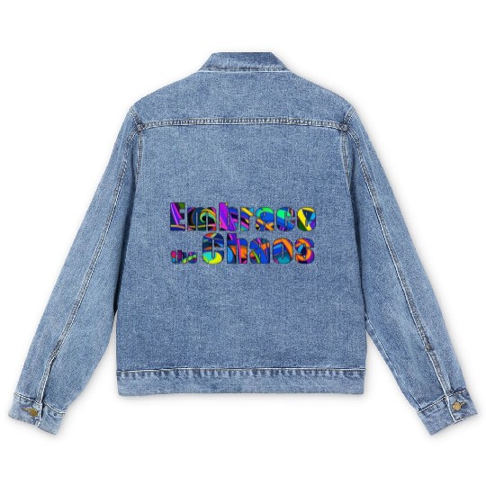 Typography Embrace the chaos Men's Denim Jackets