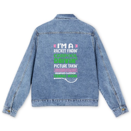 I'm A Racket Findin' Tennis Mom Men's Denim Jackets
