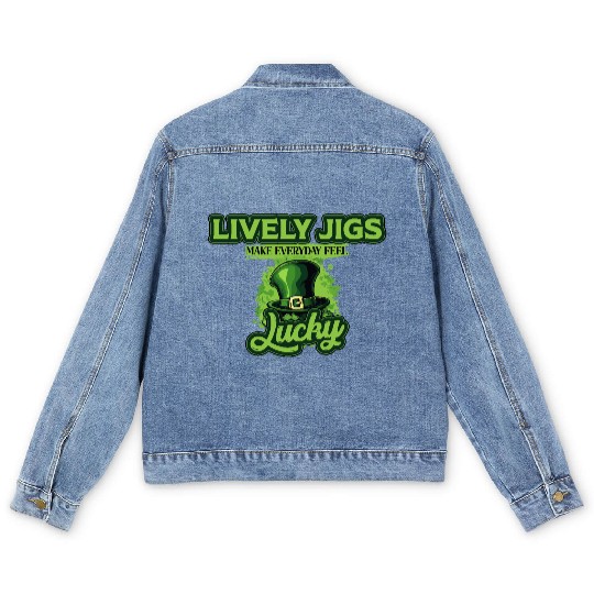 Lively Jigs Make Everyday Feel Lucky St Patricks Men's Denim Jackets