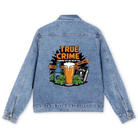 Craft Beer Brewing & True Crime Twisted Tales Men's Denim Jackets
