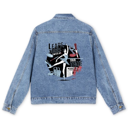 Leaps Turns Twists of True Fate True Crime Men's Denim Jackets