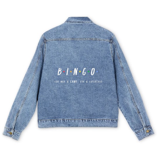 BINGO "ITS NOT A GAME ITS A LIFESTYLE" Men's Denim Jackets