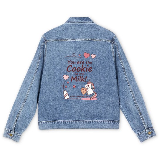 Sweet Unicorn - "You Are The Cookie To My Milk" Men's Denim Jackets
