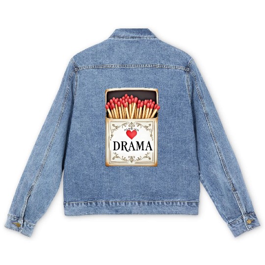 anti valentine no time for drama Men's Denim Jackets