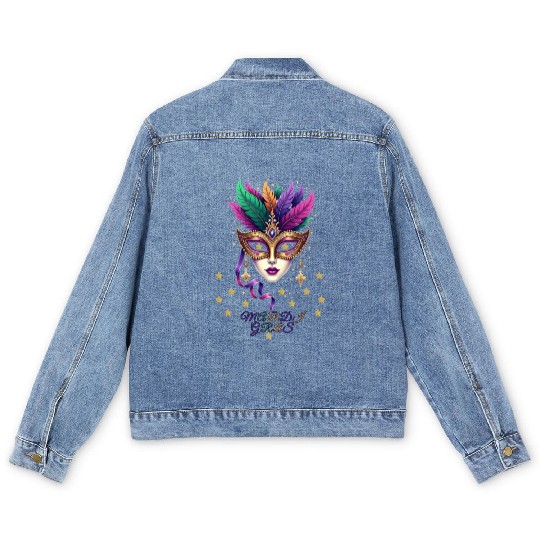 Madri Gras , mardi gras new orleans Men's Denim Jackets
