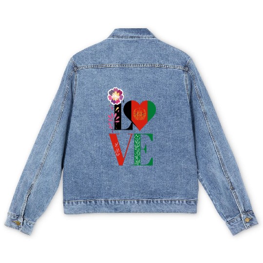 Kabul Store Love Afghanistan Men's Denim Jackets