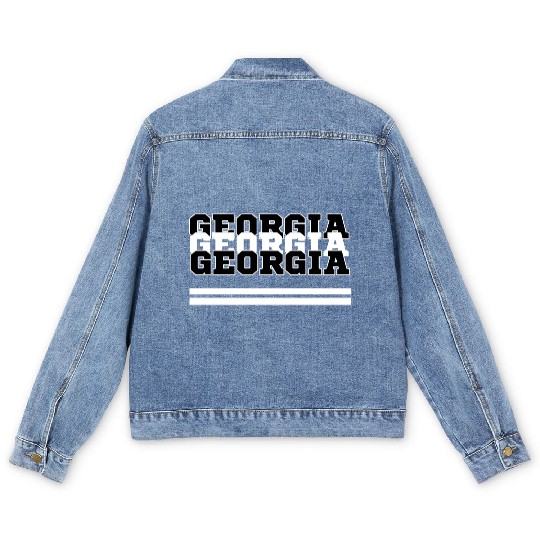 GEORGIA SWEET AS A PEACH IN GEORGIA Men's Denim Jackets