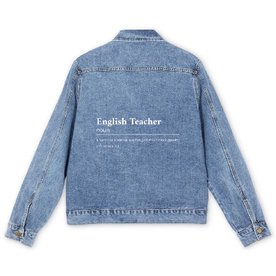 English Teacher Definition Men's Denim Jackets