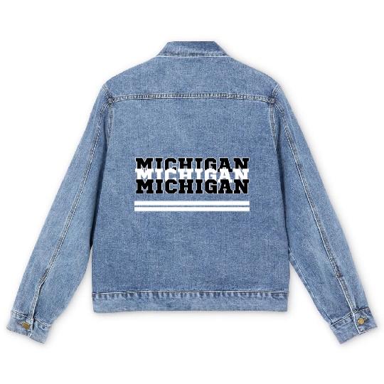 MICHIGAN SAILING STRONG IN THE GREAT LAKES STATE Men's Denim Jackets