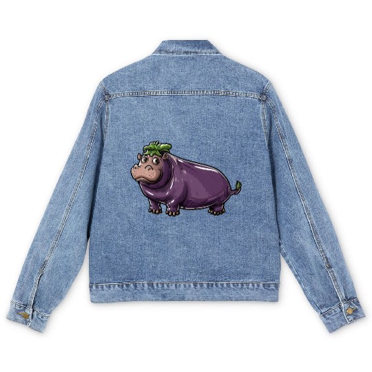 Hip Eggplant Men's Denim Jackets