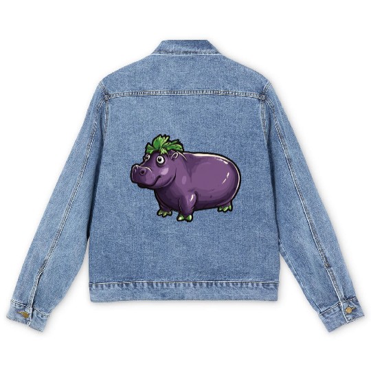 Hip Eggplant Men's Denim Jackets