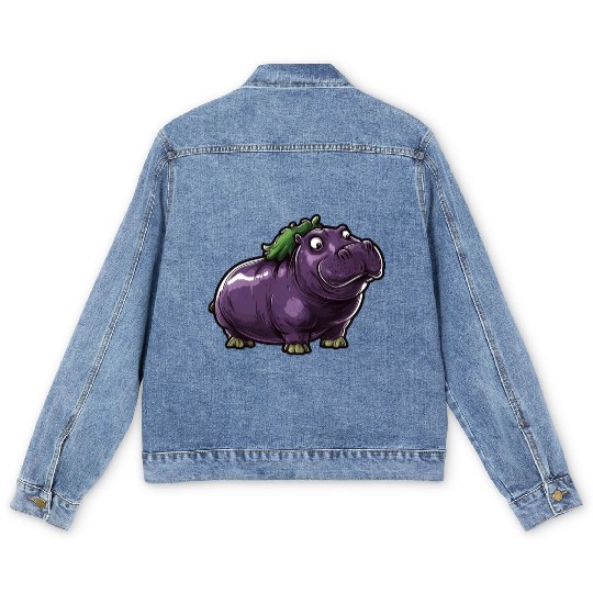 Hip Eggplant Men's Denim Jackets