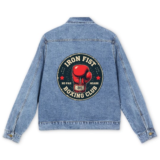 Vintage Boxing Club Training Men's Denim Jackets