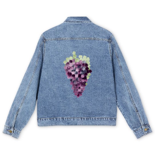 Grape Mosaic Men's Denim Jackets