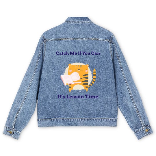 Cheetah Teacher Men's Denim Jackets