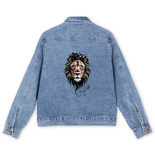 Afghanistan Lion Men's Denim Jackets
