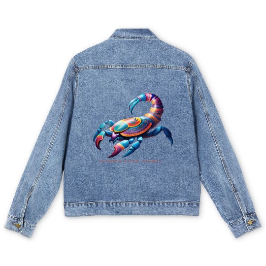 Scorpio Spirit Animal Scorpion Alebrije Male Men's Denim Jackets