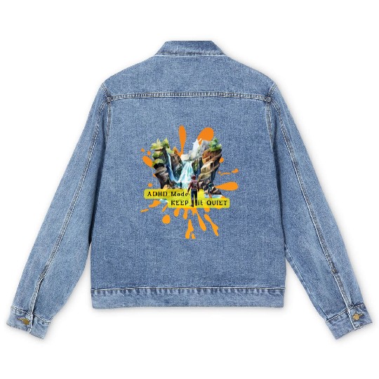 NEURODIVERGENT adhd noise Men's Denim Jackets