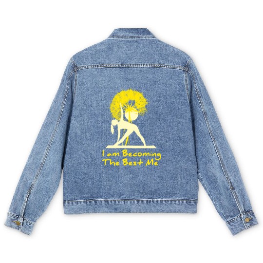 yoga lover Men's Denim Jackets
