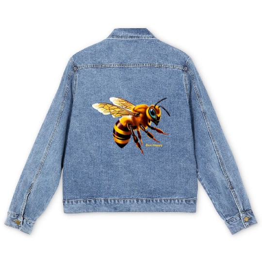 Bee Happy Men's Denim Jackets