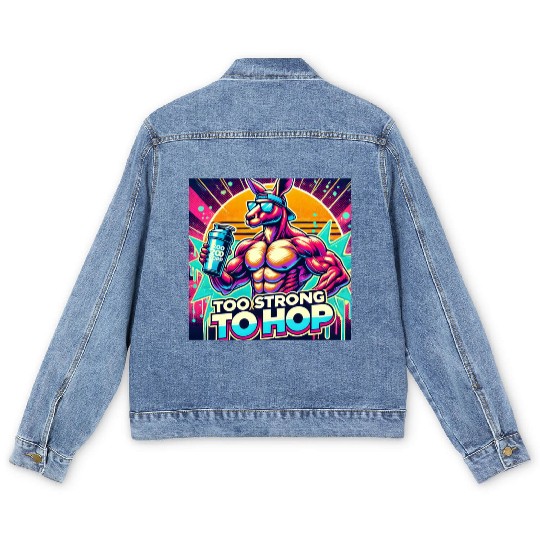 Retro Muscle Kangaroo Men's Denim Jackets