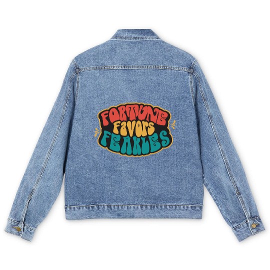 Fortune Favor Fearless Men's Denim Jackets