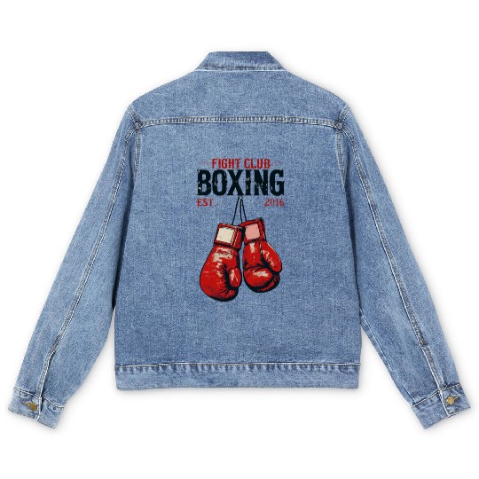 Fight Club Boxing Design Men's Denim Jackets
