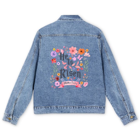 He Is Risen Men's Denim Jackets