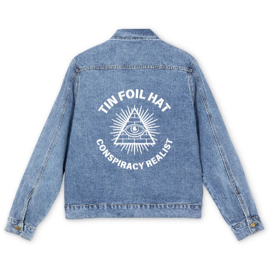 Tin Foil Hat Conspiracy Realist Men's Denim Jackets